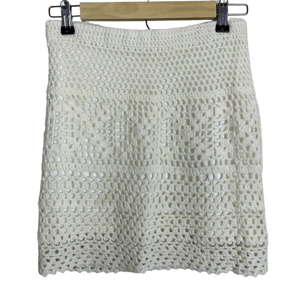 Pin & Needles Dresses & Skirts - Pin and Needles  Anthropologie Size S Crochet Ivory Lined Skirt